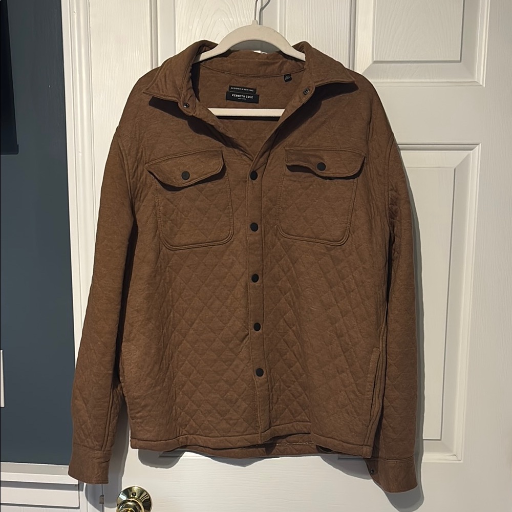 Men's Kenneth Cole Brown Quilted Jacket (Large)